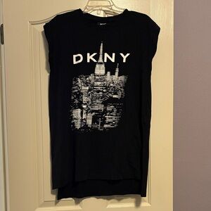 DKNY Black Crew Neck Top